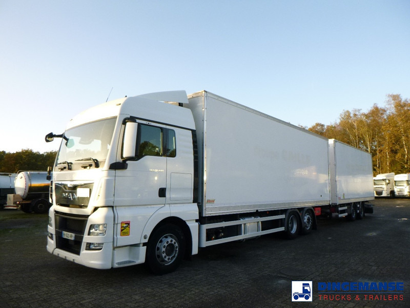 MAN TGX 26.440 6X2 high volume + Fruehauf closed box trailer - Camion furgon: Foto 1 MAN TGX 26.440 6X2 high volume + Fruehauf closed box trailer - Camion furgon: Foto 1