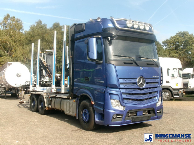 Mercedes-Benz Actros 2663 6x4 Euro 6 loglift F96 crane timber truck - Camion forestier, Camion cu macara: Foto 2 Mercedes-Benz Actros 2663 6x4 Euro 6 loglift F96 crane timber truck - Camion forestier, Camion cu macara: Foto 2