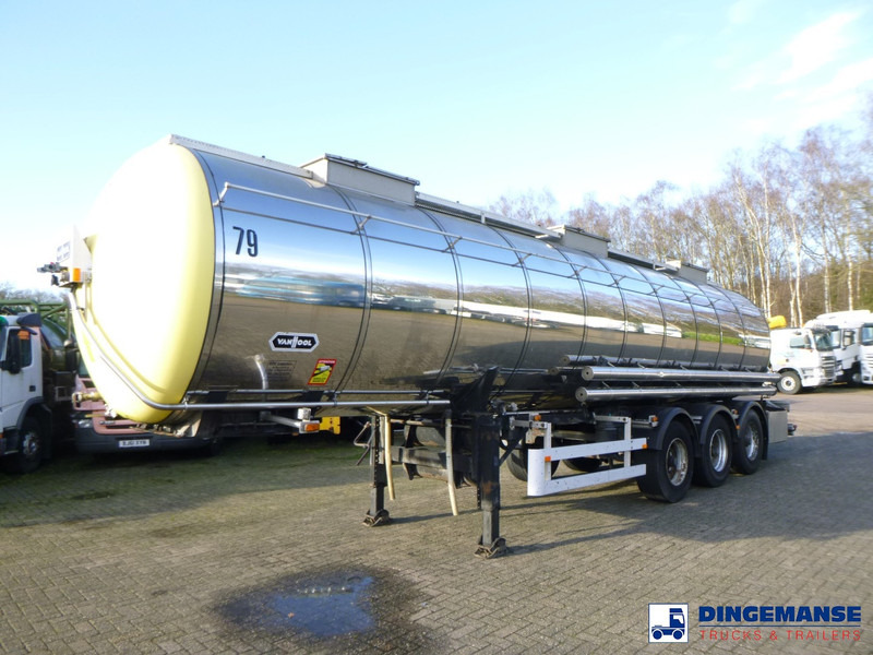Van Hool Chemical tank inox 30 m3 / 3 comp - Remorcă cisternă: Foto 1 Van Hool Chemical tank inox 30 m3 / 3 comp - Remorcă cisternă: Foto 1