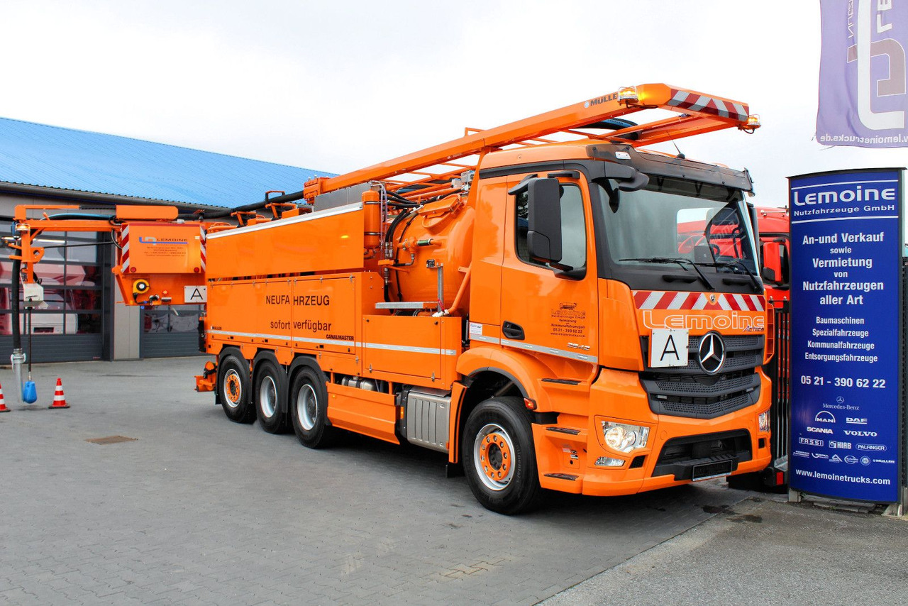 Mercedes-Benz Arocs 3551 8x4 Müller 16mCanalmaster F160EWA WRG - Maşină pentru vidanjări: Foto 1 Mercedes-Benz Arocs 3551 8x4 Müller 16mCanalmaster F160EWA WRG - Maşină pentru vidanjări: Foto 1