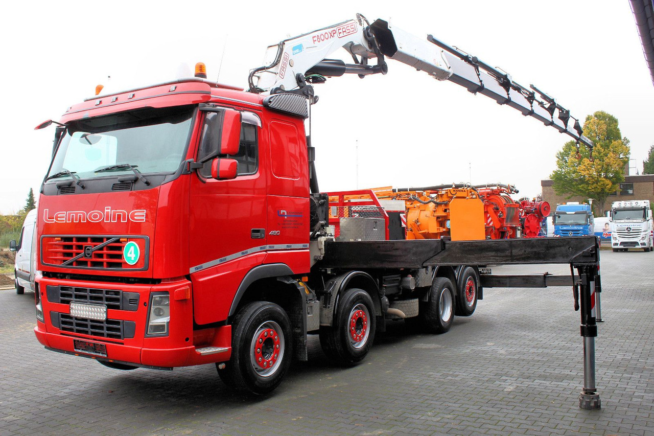 Volvo FM 480 8x2 Pritsche + FASSI F800XP Kran 6x - Camion platformă, Camion cu macara: Foto 3 Volvo FM 480 8x2 Pritsche + FASSI F800XP Kran 6x - Camion platformă, Camion cu macara: Foto 3