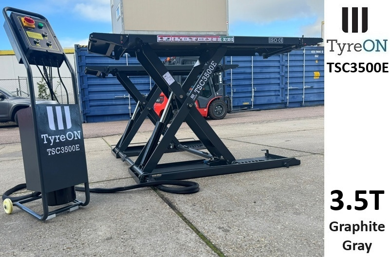 TSC3500E mobile midrise car scissor lift with electrical release - Capacity 3,5T - Lifting height 125 cm  - 230V - Graphite gray - Echipament de atelier: Foto 2 TSC3500E mobile midrise car scissor lift with electrical release - Capacity 3,5T - Lifting height 125 cm  - 230V - Graphite gray - Echipament de atelier: Foto 2