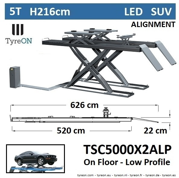 TSC5000X2A LP wheel alignment lift - On floor - Free wheel lifting system - 5.2 m lightened runways (76 cm wide) - Low profile - 5T - Echipament de atelier: Foto 5 TSC5000X2A LP wheel alignment lift - On floor - Free wheel lifting system - 5.2 m lightened runways (76 cm wide) - Low profile - 5T - Echipament de atelier: Foto 5