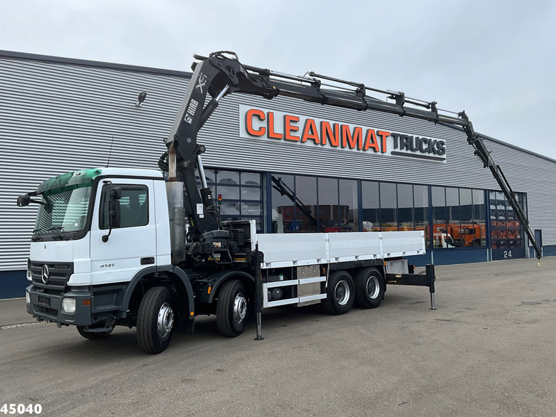 Mercedes-Benz Actros 4141 8x4 manual Hiab 32 Tonmeter laadkraan + Fly-jib - Camion cu macara: Foto 1 Mercedes-Benz Actros 4141 8x4 manual Hiab 32 Tonmeter laadkraan + Fly-jib - Camion cu macara: Foto 1