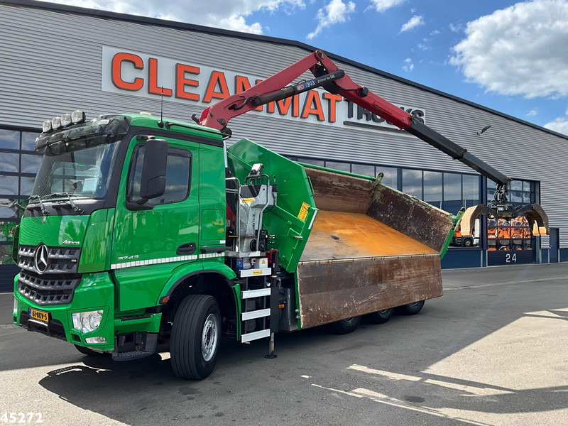 Mercedes-Benz Arocs 3743 8x4 Euro 6 HMF 19 Tonmeter Elektrisch/Hydraulisch aangedreven Z-kraan - Camion basculantă, Camion cu macara: Foto 2 Mercedes-Benz Arocs 3743 8x4 Euro 6 HMF 19 Tonmeter Elektrisch/Hydraulisch aangedreven Z-kraan - Camion basculantă, Camion cu macara: Foto 2