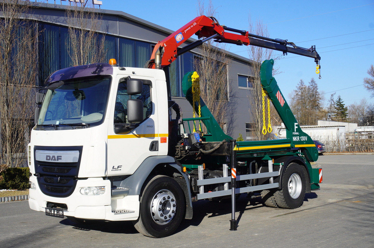 DAF LF 18.310 E6 / Skip loader Fornal NKR 130V / HDS HMF 735 K2 / Manual gearbox - Camion cu macara: Foto 2 DAF LF 18.310 E6 / Skip loader Fornal NKR 130V / HDS HMF 735 K2 / Manual gearbox - Camion cu macara: Foto 2