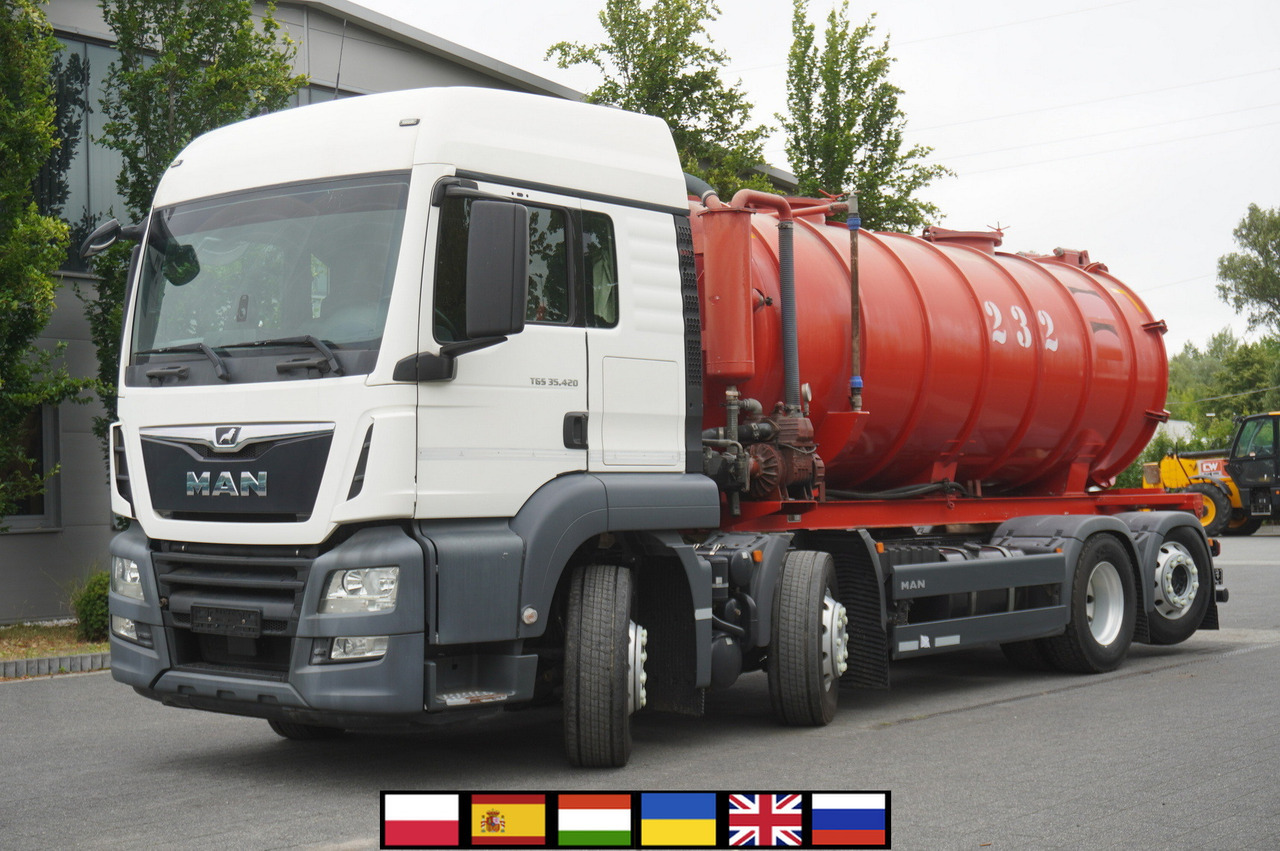 MAN TGS 35.420 8×2 / NEW septic barrel 13000 L / 3 steered axles - Camion cisternă: Foto 1 MAN TGS 35.420 8×2 / NEW septic barrel 13000 L / 3 steered axles - Camion cisternă: Foto 1