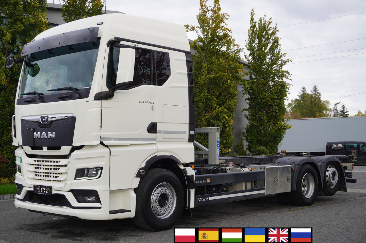 MAN TGX 26.470 6x2 COINTAINERKIPPER HYVA HIRMSCHLING / 200 tho. km! - Camion transport containere/ Swap body: Foto 1 MAN TGX 26.470 6x2 COINTAINERKIPPER HYVA HIRMSCHLING / 200 tho. km! - Camion transport containere/ Swap body: Foto 1