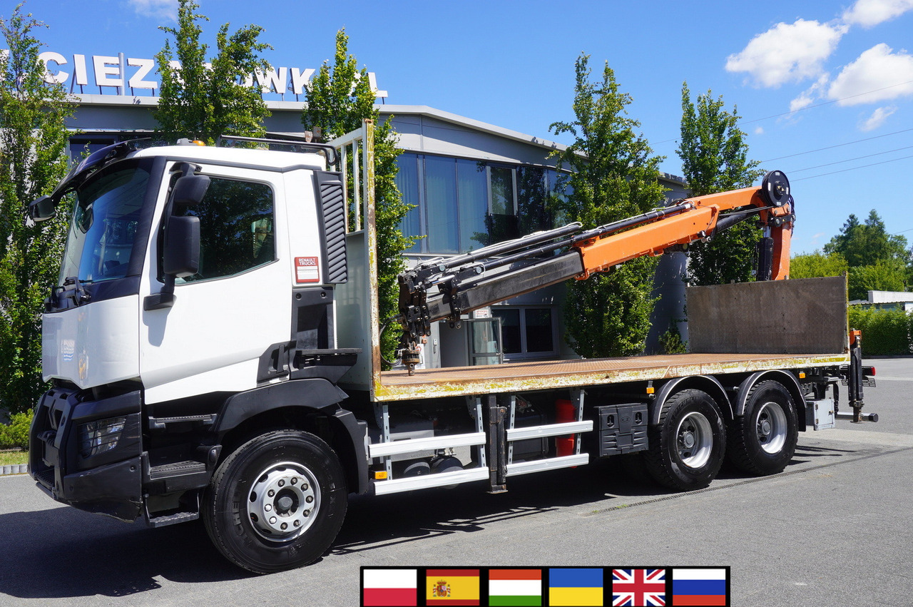 RENAULT C380 Comfort 6x4 / Atlas 6.1 T crane / range 12.3 m - Camion platformă, Camion cu macara: Foto 1 RENAULT C380 Comfort 6x4 / Atlas 6.1 T crane / range 12.3 m - Camion platformă, Camion cu macara: Foto 1