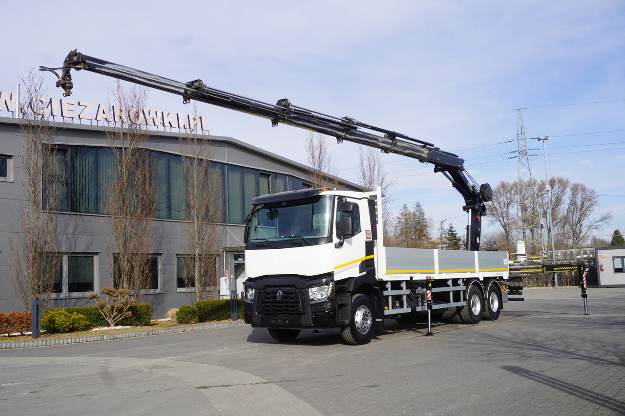 RENAULT C430 / HIAB 244 EP-5 HIDUO crane 8400 kg 15 m / Platform with stanchions - Camion cu macara: Foto 1 RENAULT C430 / HIAB 244 EP-5 HIDUO crane 8400 kg 15 m / Platform with stanchions - Camion cu macara: Foto 1
