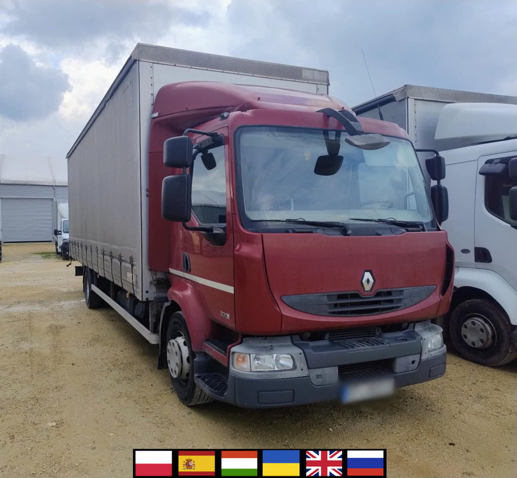 RENAULT Midlum 300 / Curtain 18 EPAL / Sleeping cab - Camion cu prelată: Foto 1 RENAULT Midlum 300 / Curtain 18 EPAL / Sleeping cab - Camion cu prelată: Foto 1