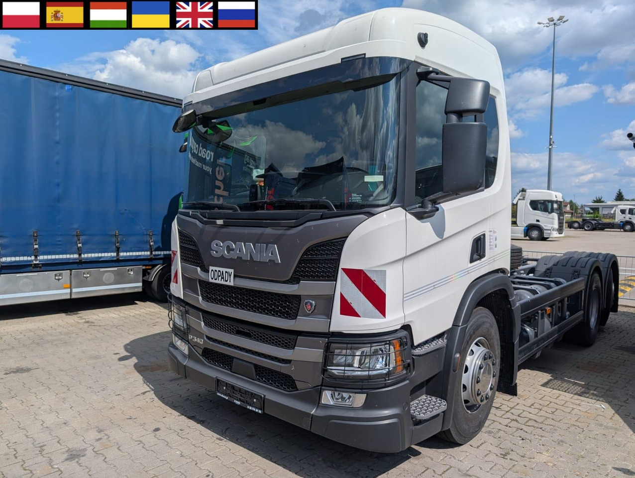 SCANIA P 340 B6x2*4NA / chassis frame / steering axle / CNG / large cab / 8 units - Autogunoiere: Foto 1 SCANIA P 340 B6x2*4NA / chassis frame / steering axle / CNG / large cab / 8 units - Autogunoiere: Foto 1