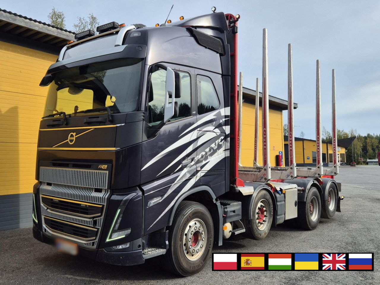 VOLVO FH 750 8x4 / 2 lifted axles / timber truck - Camion forestier: Foto 1 VOLVO FH 750 8x4 / 2 lifted axles / timber truck - Camion forestier: Foto 1