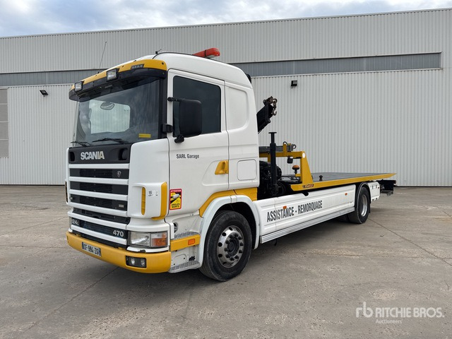 2003 Scania 4x2 Depanneuse Avec Grue Fassi ... Rollback Truck - Maşină de tractare: Foto 1 2003 Scania 4x2 Depanneuse Avec Grue Fassi ... Rollback Truck - Maşină de tractare: Foto 1