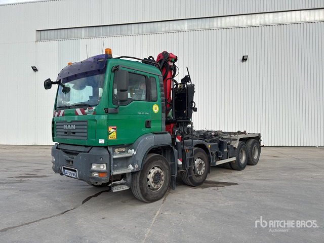 2006 MAN TGA 35.350 8x4 Camion Ampliroll Grue Palfi ... Roll-Off Truck - Camion cu cârlig, Camion cu macara: Foto 1 2006 MAN TGA 35.350 8x4 Camion Ampliroll Grue Palfi ... Roll-Off Truck - Camion cu cârlig, Camion cu macara: Foto 1