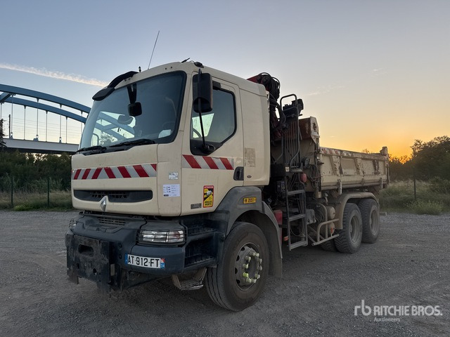 2006 Renault Kerax 2006 HMF on 6x4 Camion Bi-Benne ... Dump Truck with Crane - Camion basculantă, Camion cu macara: Foto 2 2006 Renault Kerax 2006 HMF on 6x4 Camion Bi-Benne ... Dump Truck with Crane - Camion basculantă, Camion cu macara: Foto 2