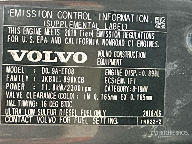 2018 Volvo EC18D Mini Excavator: <6.6t - Mini excavator: Foto 5 2018 Volvo EC18D Mini Excavator: <6.6t - Mini excavator: Foto 5