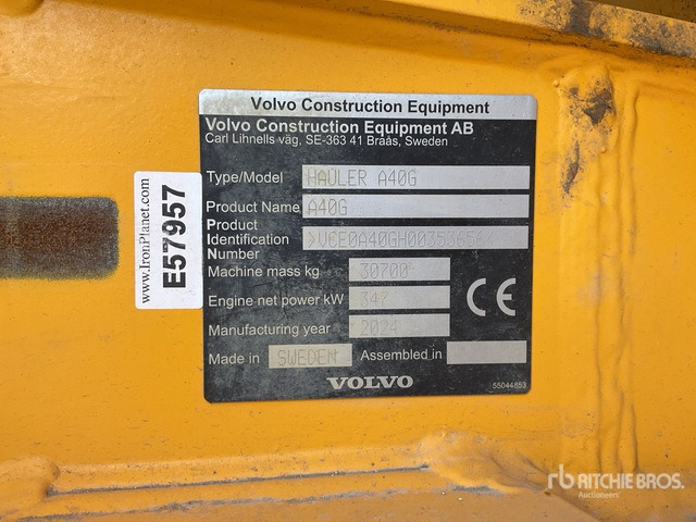 2024 Volvo A40G Articulated Dump Truck - Camion articulat: Foto 1 2024 Volvo A40G Articulated Dump Truck - Camion articulat: Foto 1