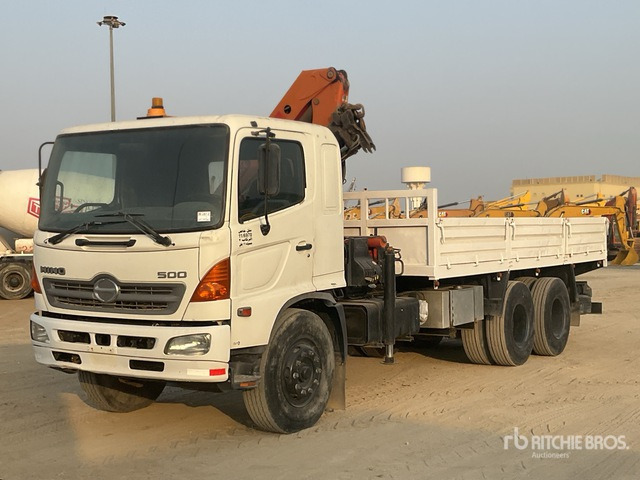 2008 Hino 145 2007 Palfinger K10000 Knuckle B ... Flatbed Truck with Crane - Camion platformă, Camion cu macara: Foto 1 2008 Hino 145 2007 Palfinger K10000 Knuckle B ... Flatbed Truck with Crane - Camion platformă, Camion cu macara: Foto 1