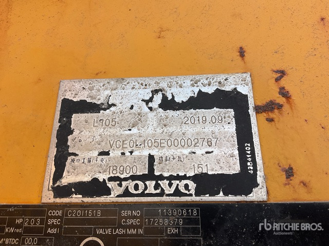 2019 Volvo L105 - Încărcător frontal pe pneuri: Foto 3 2019 Volvo L105 - Încărcător frontal pe pneuri: Foto 3