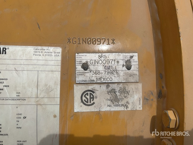 2020 Cat C32 1137 kVA Skid-Mounted (Inoperable) Generator Set - Generator electric: Foto 5 2020 Cat C32 1137 kVA Skid-Mounted (Inoperable) Generator Set - Generator electric: Foto 5