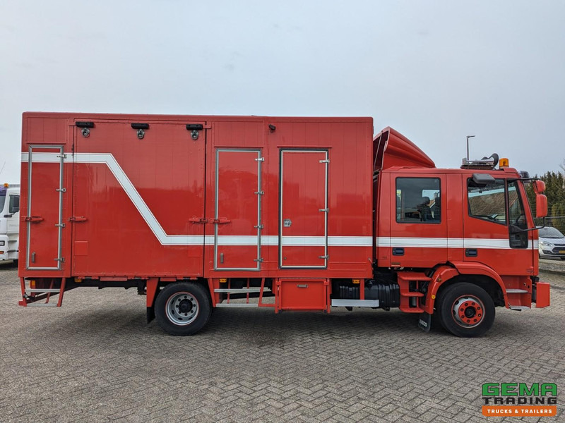 Camion transport cai Iveco Tector ML120E24D 4x2 Euro3 DubbelCabine - Paardenwagen 3-Paards - Kleedruimte - Hydraulische klep- TOP!: Foto 13