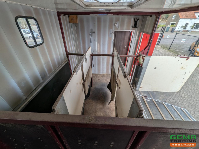Camion transport cai Iveco Tector ML120E24D 4x2 Euro3 DubbelCabine - Paardenwagen 3-Paards - Kleedruimte - Hydraulische klep- TOP!: Foto 6