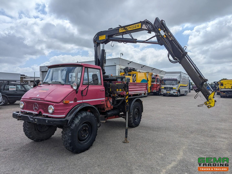 Unimog 416/U1100 4x4 - Hiab PK4600A - Open laadbak - Lier - Vangmuil/trekhaak - Mercedes Benz - Camion cu macara: Foto 1 Unimog 416/U1100 4x4 - Hiab PK4600A - Open laadbak - Lier - Vangmuil/trekhaak - Mercedes Benz - Camion cu macara: Foto 1