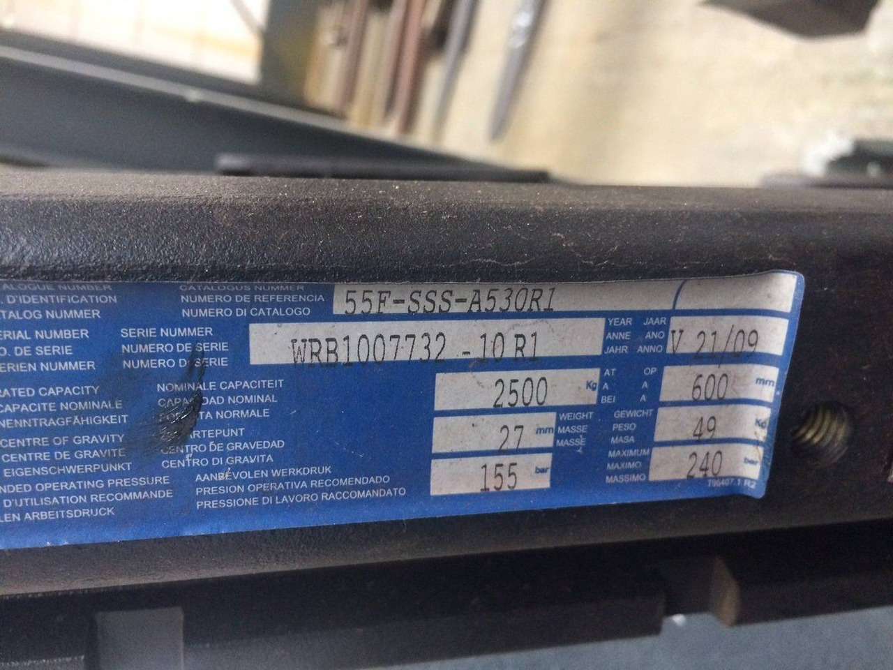 Cascade Sideshift 1400 mm - Ataşament: Foto 3 Cascade Sideshift 1400 mm - Ataşament: Foto 3