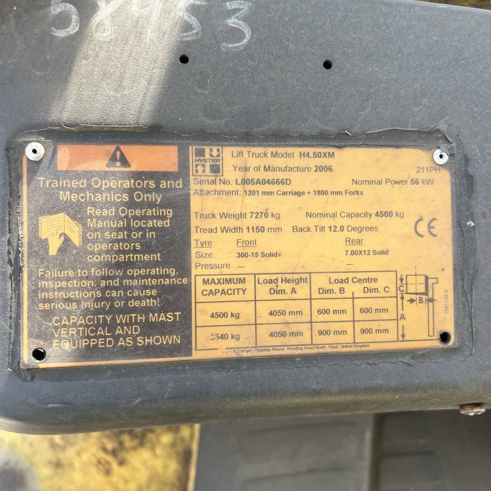 Hyster H4.50XM - Stivuitor diesel: Foto 5 Hyster H4.50XM - Stivuitor diesel: Foto 5