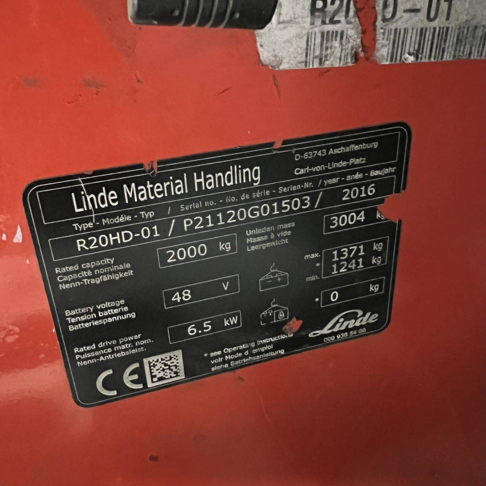 Stivuitor cu catarg retractabil Linde R20 HD (1120): Foto 13