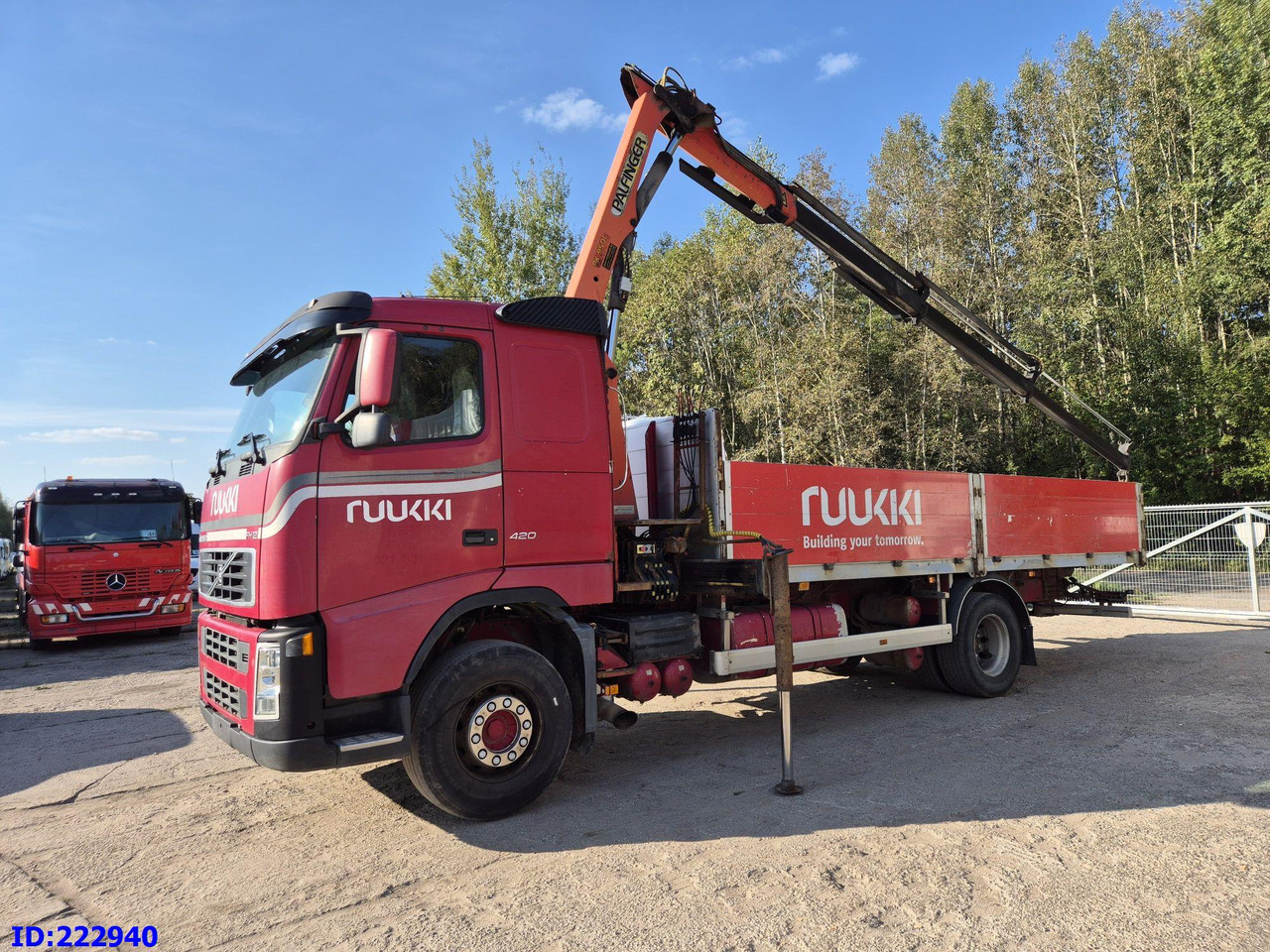 VOLVO FH12 420HP + Crane Palfinger PK9501 - Camion platformă: Foto 1 VOLVO FH12 420HP + Crane Palfinger PK9501 - Camion platformă: Foto 1