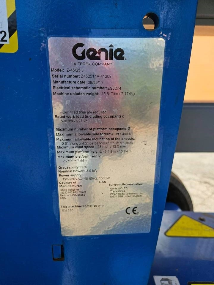 Genie Z 45/25 J DC - Nacela articulata: Foto 5 Genie Z 45/25 J DC - Nacela articulata: Foto 5