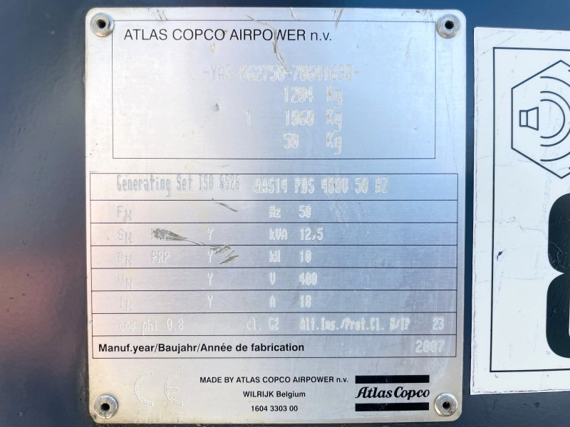 Atlas Copco QAS14 PDS (3840) - Generator electric: Foto 3 Atlas Copco QAS14 PDS (3840) - Generator electric: Foto 3