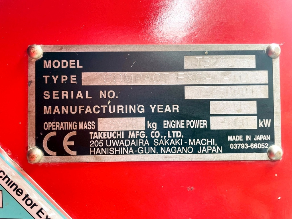 Takeuchi TB280FR (4002) - Mini excavator: Foto 3 Takeuchi TB280FR (4002) - Mini excavator: Foto 3