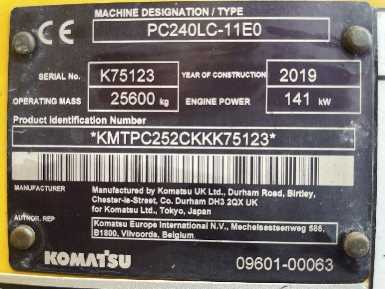 Excavator pe şenile Komatsu PC240LC-11EO: Foto 15
