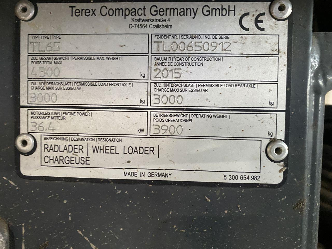 Terex TL65 - Încărcător articulat: Foto 5 Terex TL65 - Încărcător articulat: Foto 5