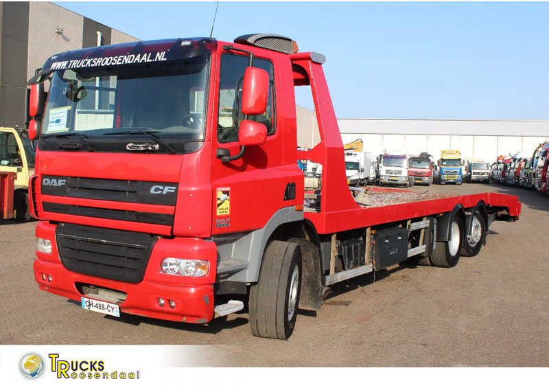 DAF CF 85.410 + EURO 5 + EXTENDABLE PLATFORM HYDROLIC + 6X2 + 3X IN STOCK / WINCH - Camion transport auto: Foto 1 DAF CF 85.410 + EURO 5 + EXTENDABLE PLATFORM HYDROLIC + 6X2 + 3X IN STOCK / WINCH - Camion transport auto: Foto 1