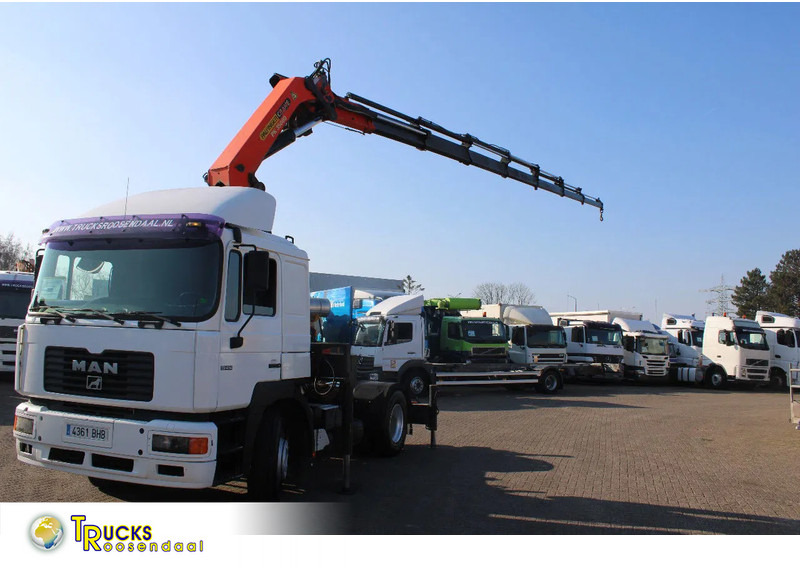 MAN 18.414 + PALFINGER PK35000 F + EURO 2 + MANUAL - Camion cu macara: Foto 1 MAN 18.414 + PALFINGER PK35000 F + EURO 2 + MANUAL - Camion cu macara: Foto 1
