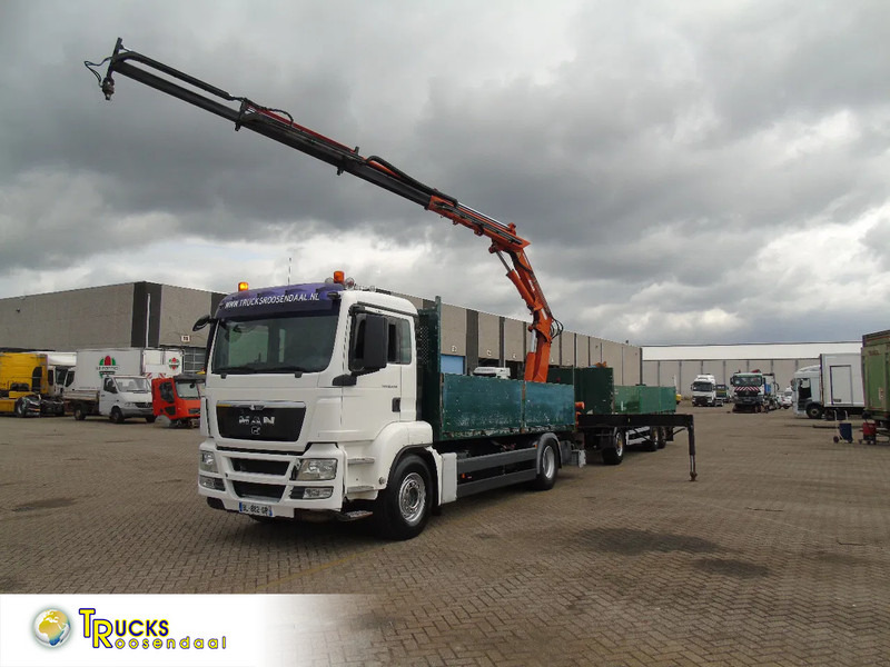 MAN TGS 18.440 + ATLAS 165 + EURO 5 + TRAILER 3 AXLE + REMOTE - Camion cu macara: Foto 1 MAN TGS 18.440 + ATLAS 165 + EURO 5 + TRAILER 3 AXLE + REMOTE - Camion cu macara: Foto 1