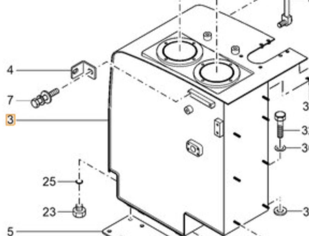 Case 3LM9-07010 - Rezervor hidraulic pentru Utilaje constructii: Foto 1 Case 3LM9-07010 - Rezervor hidraulic pentru Utilaje constructii: Foto 1