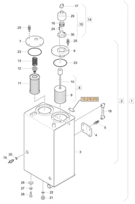 Case 3LML03100 - 31ML01017CG (HYDRAULIC TANK) - Rezervor combustibil pentru Utilaje constructii: Foto 2 Case 3LML03100 - 31ML01017CG (HYDRAULIC TANK) - Rezervor combustibil pentru Utilaje constructii: Foto 2