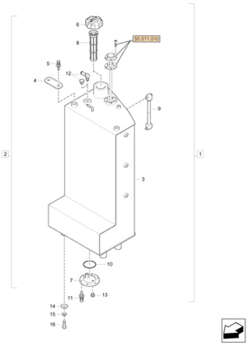 Case 3LML03100 - 31ML01017CG (HYDRAULIC TANK) - Rezervor combustibil pentru Utilaje constructii: Foto 1 Case 3LML03100 - 31ML01017CG (HYDRAULIC TANK) - Rezervor combustibil pentru Utilaje constructii: Foto 1