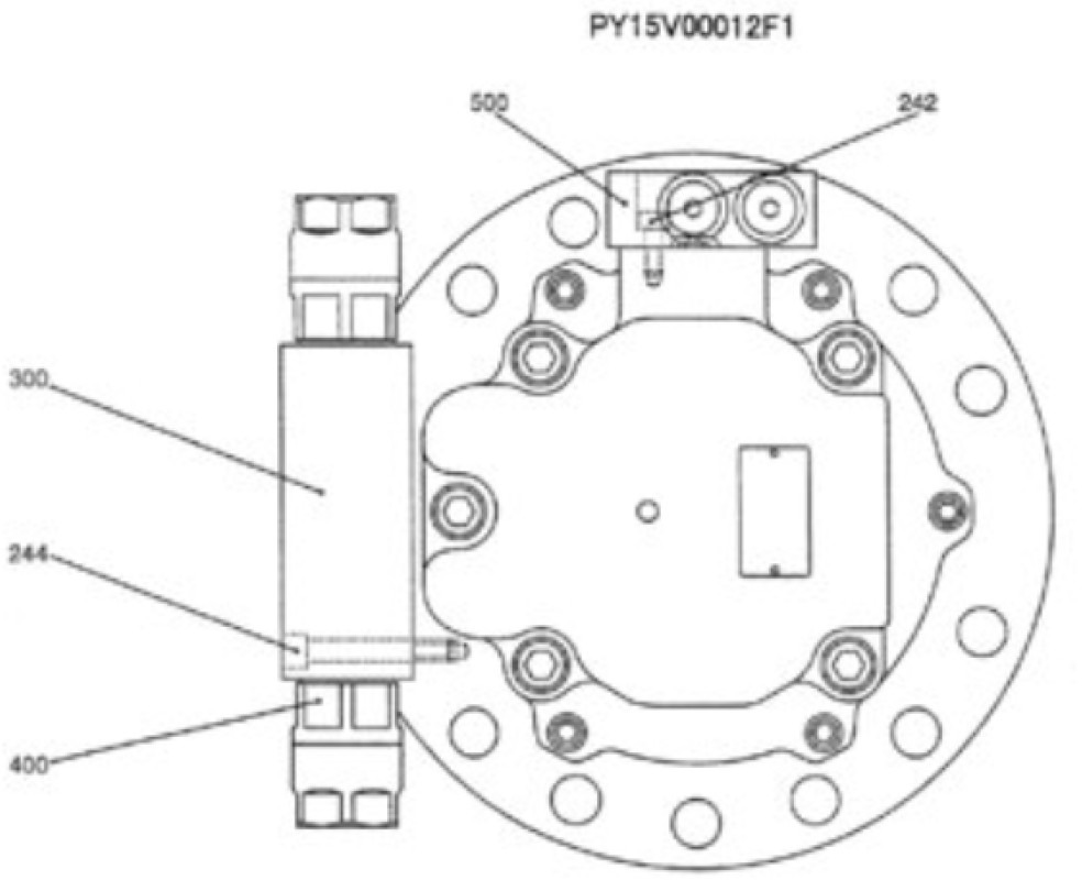 Case PY15V00012F2 - 72283621 - Reductor de rotire pentru Utilaje constructii: Foto 2 Case PY15V00012F2 - 72283621 - Reductor de rotire pentru Utilaje constructii: Foto 2