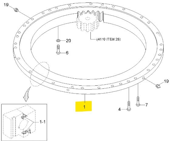 Hyundai 81EN-00051 - 81EN-00053BG - Rulment rotire pentru Utilaje constructii: Foto 1 Hyundai 81EN-00051 - 81EN-00053BG - Rulment rotire pentru Utilaje constructii: Foto 1