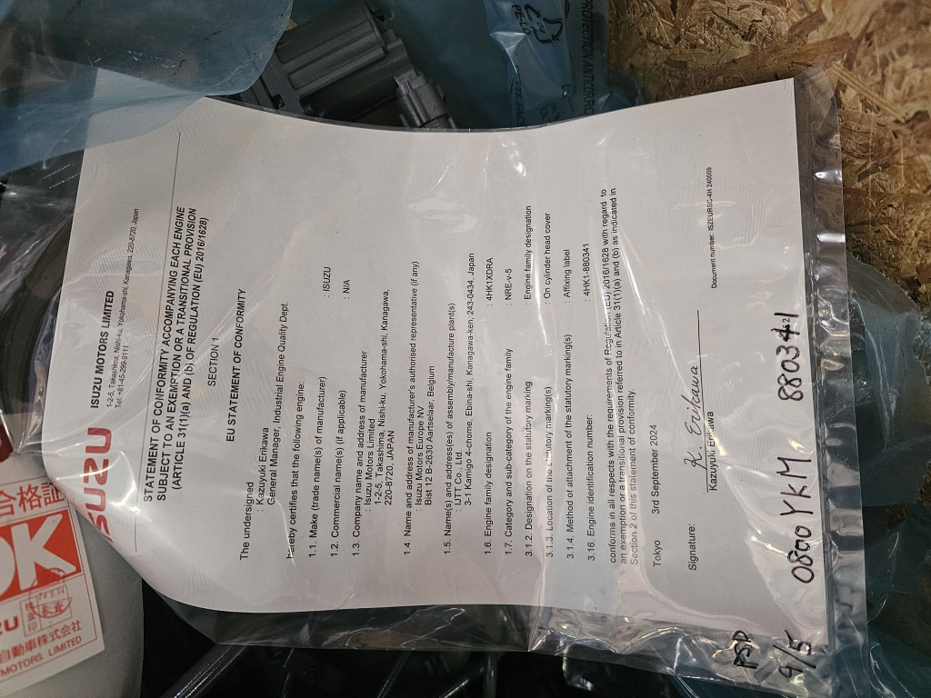 Motor pentru Utilaje constructii nou Isuzu 4HK1XDRAB KRH21110 - 4HK1XDRAB: Foto 7