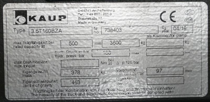 KAUP 3,5T160BZA - Furci: Foto 5 KAUP 3,5T160BZA - Furci: Foto 5