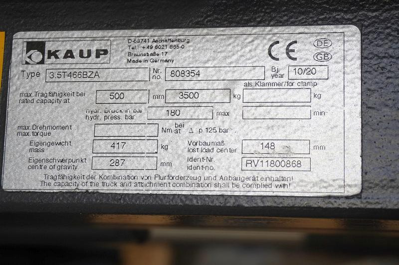 KAUP 3,5T466BZA, Breite 1150 mm - Furci: Foto 4 KAUP 3,5T466BZA, Breite 1150 mm - Furci: Foto 4
