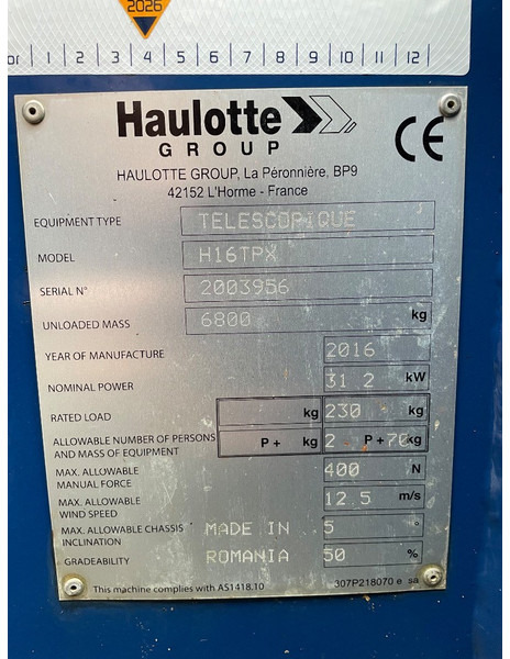 Haulotte H 16 TPX - Nacela telescopica: Foto 3 Haulotte H 16 TPX - Nacela telescopica: Foto 3