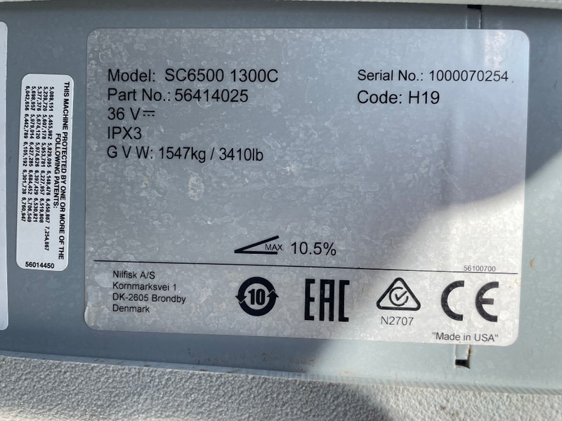 Nilfisk SC 6500 1300C - Mașină de spălat pardoseli: Foto 3 Nilfisk SC 6500 1300C - Mașină de spălat pardoseli: Foto 3
